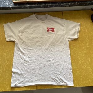 White T-Shirt with Red Logo